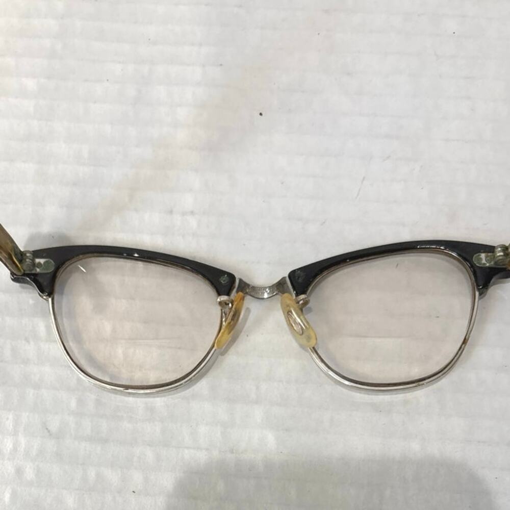 Vintage ArtCraft Bifocal Eyeglasses 1/10 12K GF Women's Black /Silver Cat Eye - Picture 7 of 9
